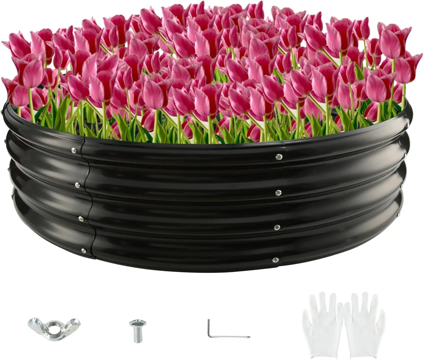 

4x4x1ft Galvanized Raised Garden Bed for Plants