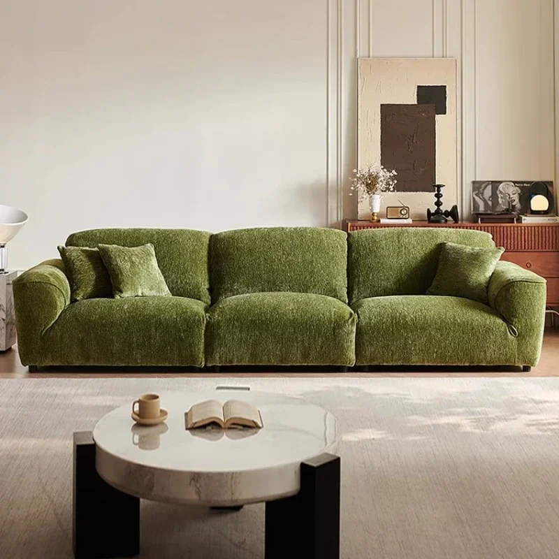 

Customizable Colors Blue Pink Black White Couch Italian Chenille Edelweiss Petals Straight Row Sofa Pedal Living Room Sofas