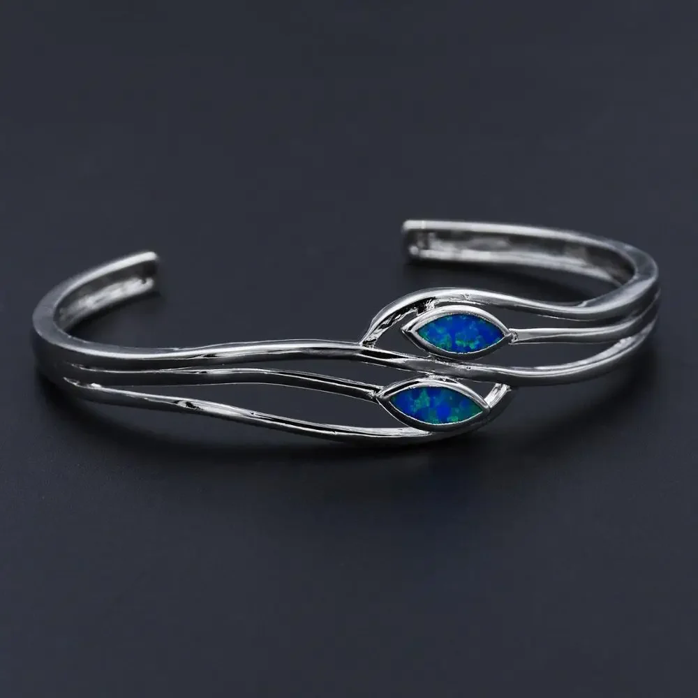 JLB-052 New Blue Opal Fashion Conch Bracelet Jewelry Gift