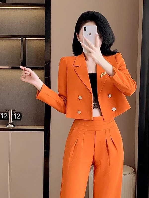 

Casual ort Suit Set for Women Ele Godd Sle Spring Autumn New Arrival High Quali Polyester Fiber Long Sve