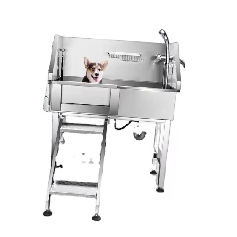 

Экологичная ванна из нержавеющей стали: мобильное устройство для легкого мытья собак и кошек в ванной комнате, товары для ухода за животными