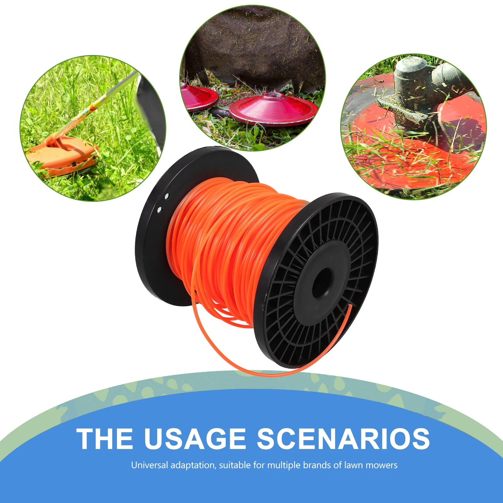 

1 Roll Reliable Mower Line Durable String Trimmer Line Lawn Mower Accessory Garden Cutting Replacement Mowing Trimmer Rope