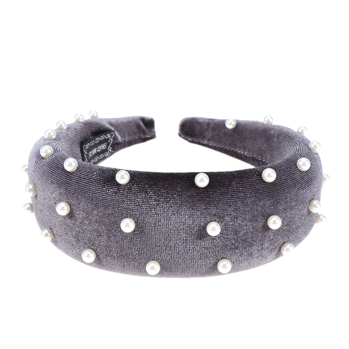 

Stylish Large Rims Pearl Hair Hoops Decorative Head Lint For Women Ladies Adults Lightweight Comfortable Skin Touch Gray