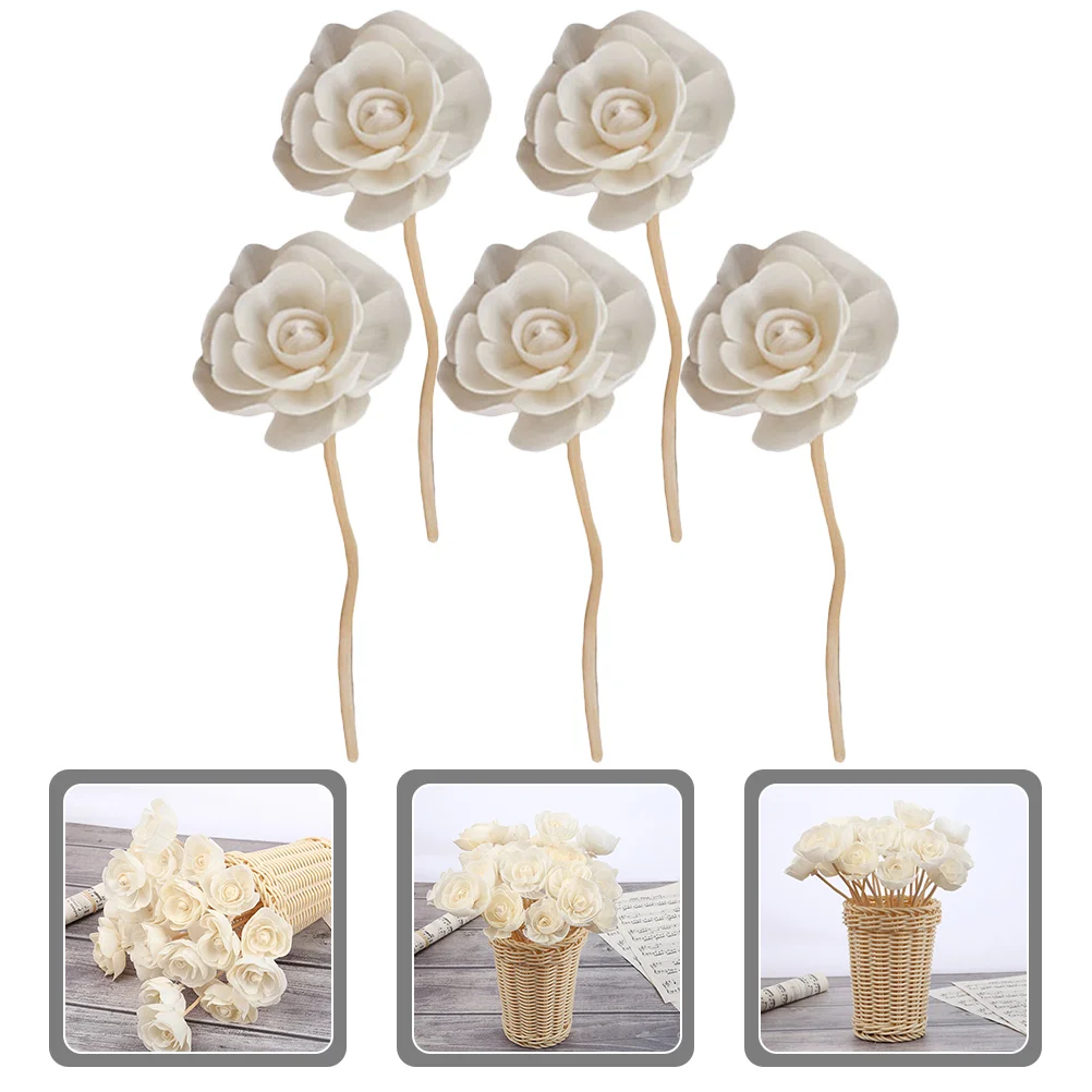 

5 PCS Aromatherapy Accessories Essential Oil Diffusers Household Flowers Sticks Room Rattan Fragrance Dried Wooden Replaceable