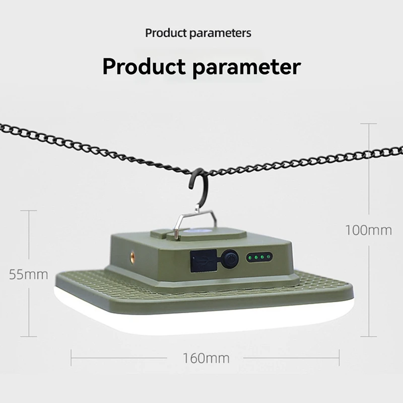 Лучшие предложения Открытый перезаряжаемый светильник для кемпинга Портативный подвесной светильник для палатки Освещение для ночной рыбалки Аварийный светильник для обслуживания работы