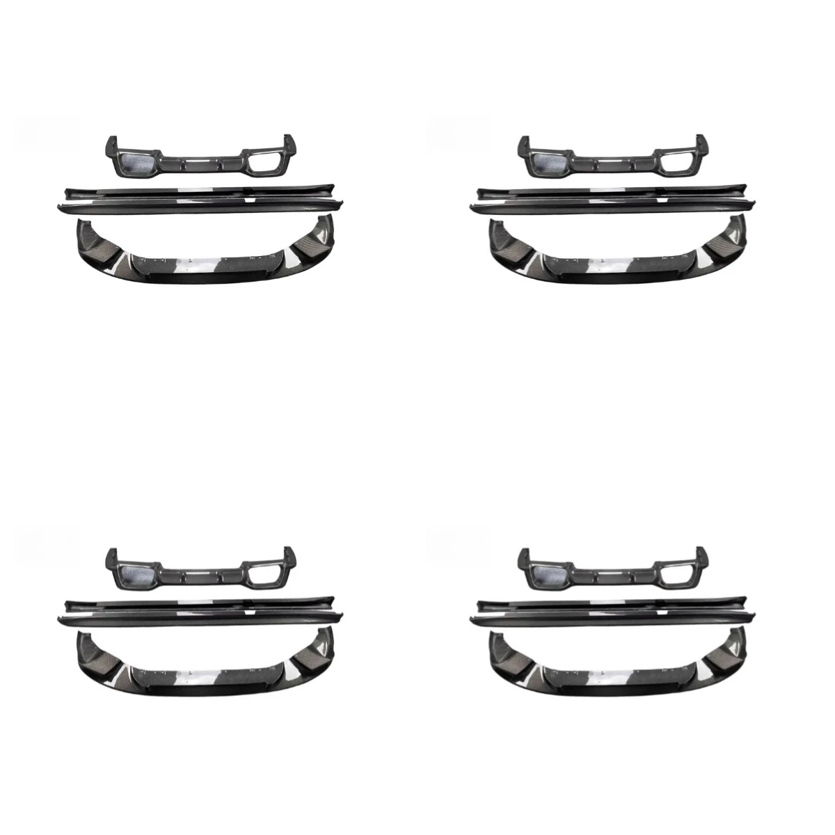 High Quality 3D Style Dry Carbon Fiber Front Lip Side Skirts Rear Diffuser for F98 X4M Body Kit