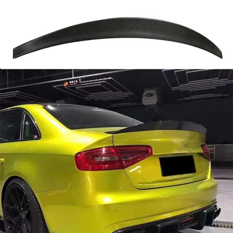 For Audi A6 A6L S6 C7 C8 2011  Carbon Fiber Tail fins Rear Trunk Spoiler Guide Wing Rear Wing Diverter Car Accessories Body Kit