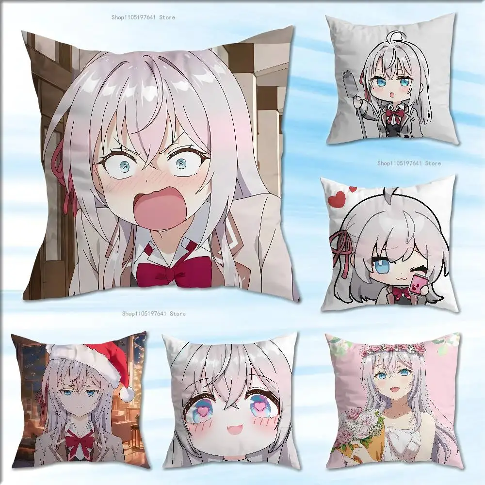 

Anime Cute Alya R-Roshidere Pillow Case For Sofa Decor Car Office Room Printing Cushion Cover Decorations and Protector