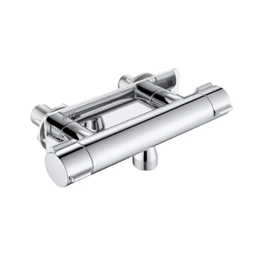 

RV Shower Faucet Replacement with Valve Diverter, All-Metal Chrome Camper Shower Faucet, 4" RV Bathroom Faucet Upgrade for Indo