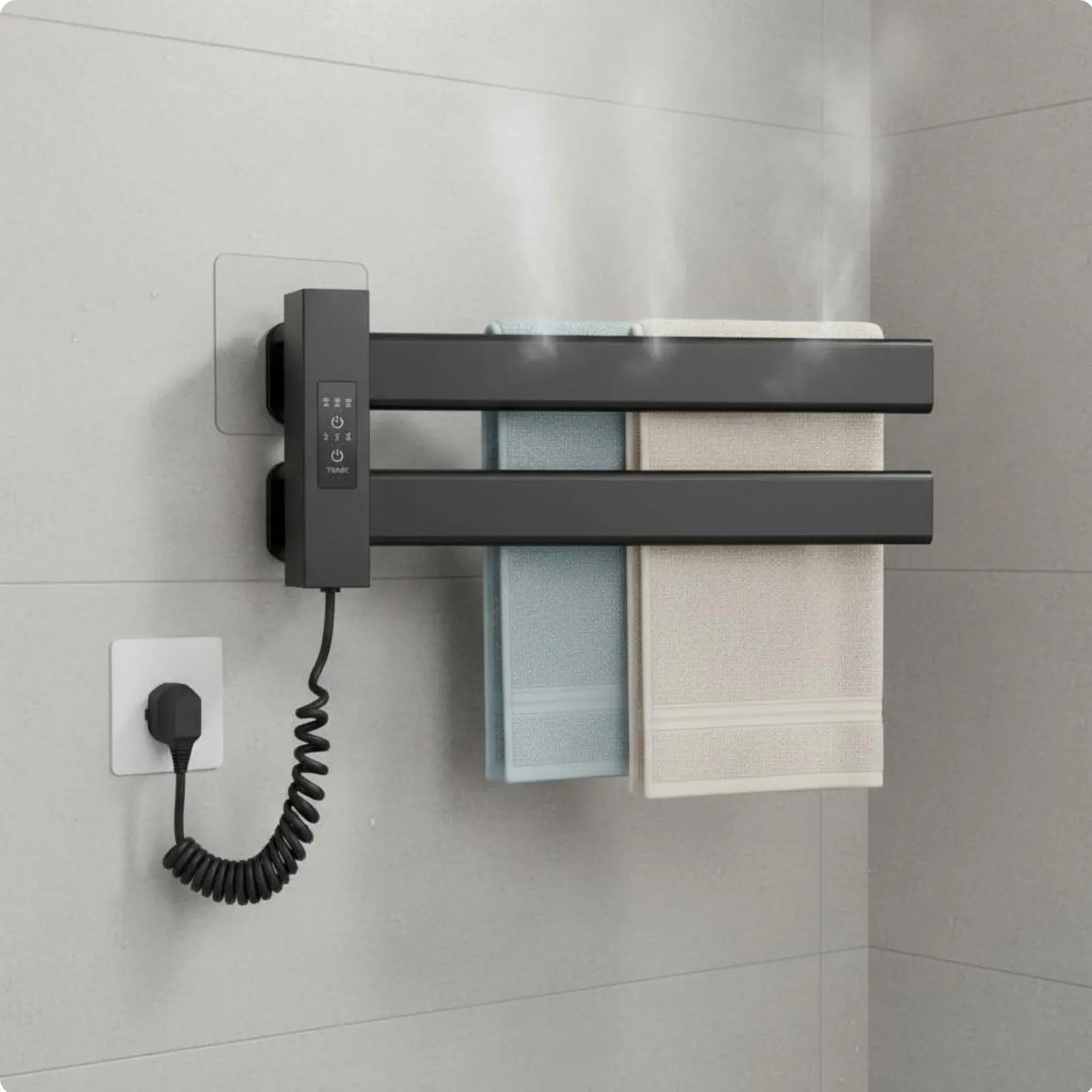 Smart Towel Heating Rack easy Installation Electric Towel Warmer Quick Dehumidifying Lavatory Heater