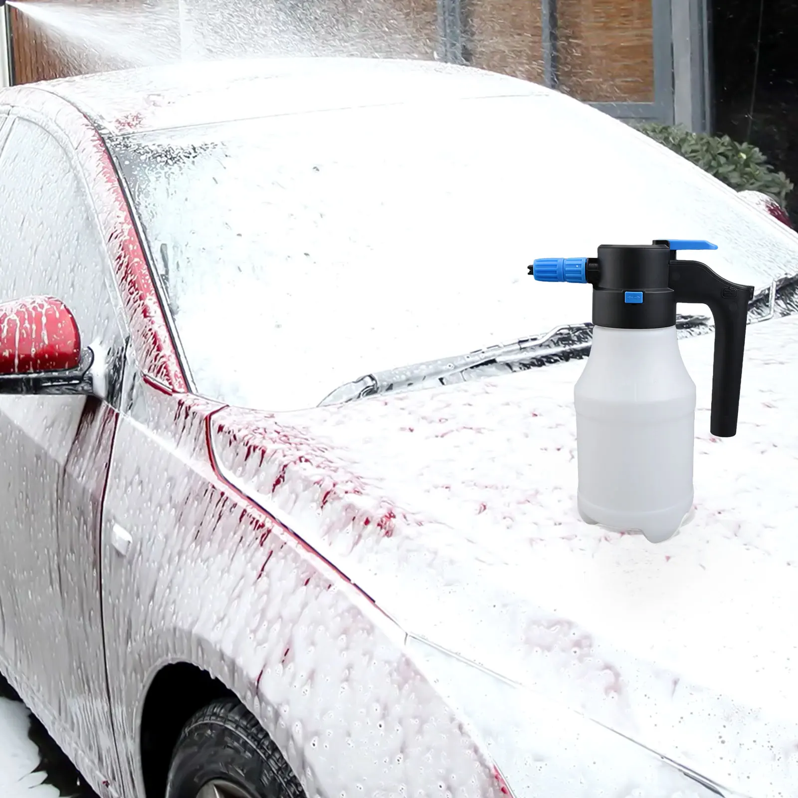

1.5 Liters Foam Sprayer Car Wash Kit Anytime Car Wash Long-lasting Battery Thickened Bottle Body For Bathroom Cleaning