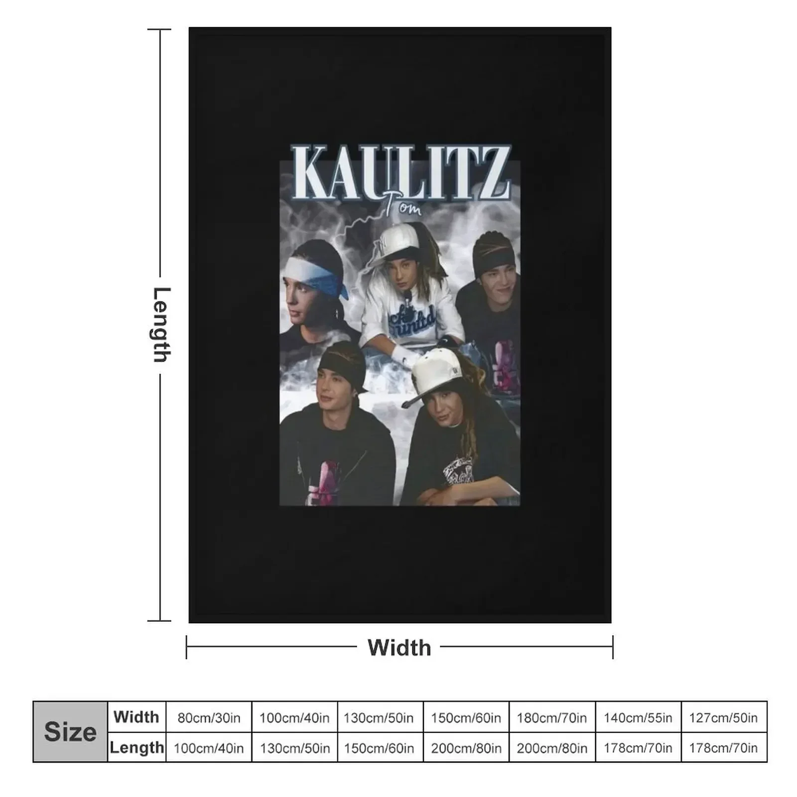 Tokio Hotel Tom Kaulitz Throw Blanket Personalized Gift Soft Beds Summer Beddings Blankets