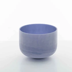 Hye-eun Sapphire Gemstone Morganite Fusion Frosted Quartz Crystal Singing Bowl 8 inch Rubber Mallet and O-Ring included
