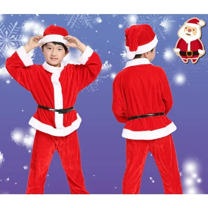 Costume de cosplay de Noël pour garçons et filles, vêtements du père Noël, amour en direct