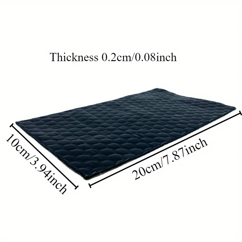 Car Damping Mat Butyl Rubber Self-adhesive Soundproof & Thermal Insulation Cotton Shock-absorbing Noise Reduction Black/Silver