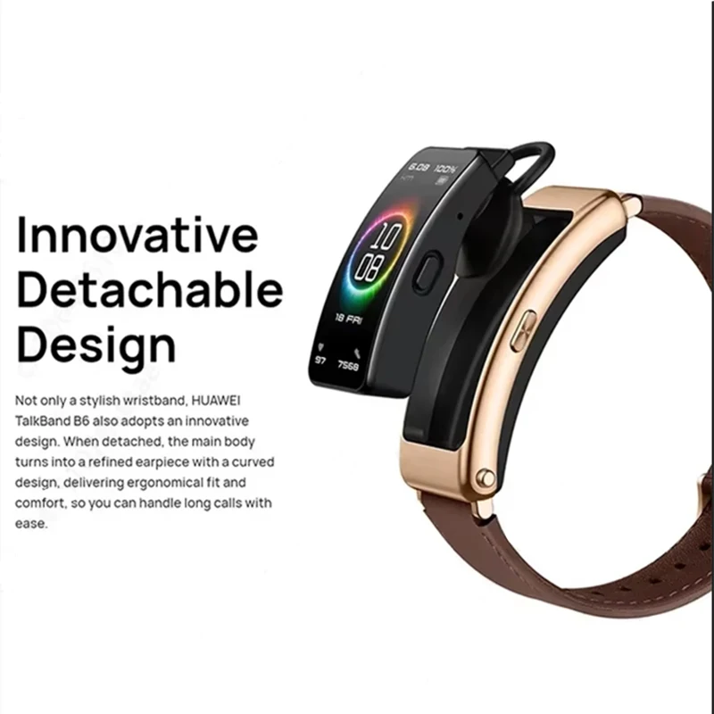 هواوي TalkBand B6 الذكية معصمه بلوتوث 5.2 1.53 بوصة AMOLED شاشة كيرين A1 المعالج دعوة سماعة نقاش الفرقة