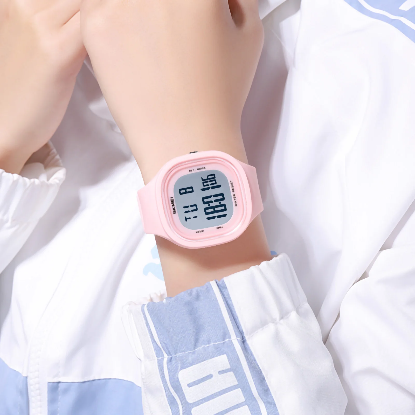 SKMEI Fashion 5Bar Waterproof Electronics Wristwatch For Teenager Boys and Girls Youth Vitality Stopwatch Digital Sports Watches