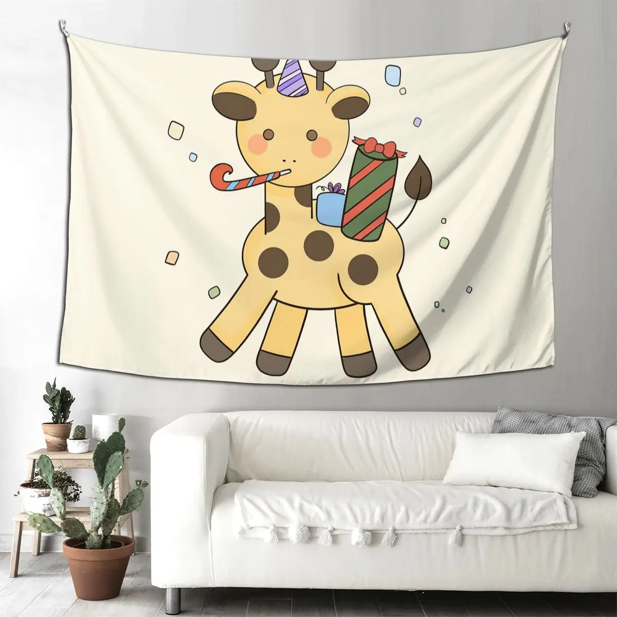 

Милый вечерние жираф, праздник дня рождения, гобелен с животными, художественный настенный гобелен, эстетическое украшение дома, гобелены для спальни, общежития