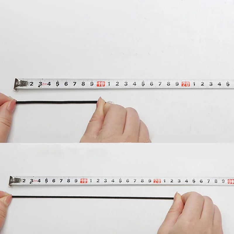 L: 5 ~ 400 متر 0.5/0.8/1/1.5/2/2.5/3.5/4/5/6/8/10 مللي متر حبل مرن قوي أبيض/أسود حبل مرن عالي الجودة للحرف اليدوية ذاتية الصنع #6