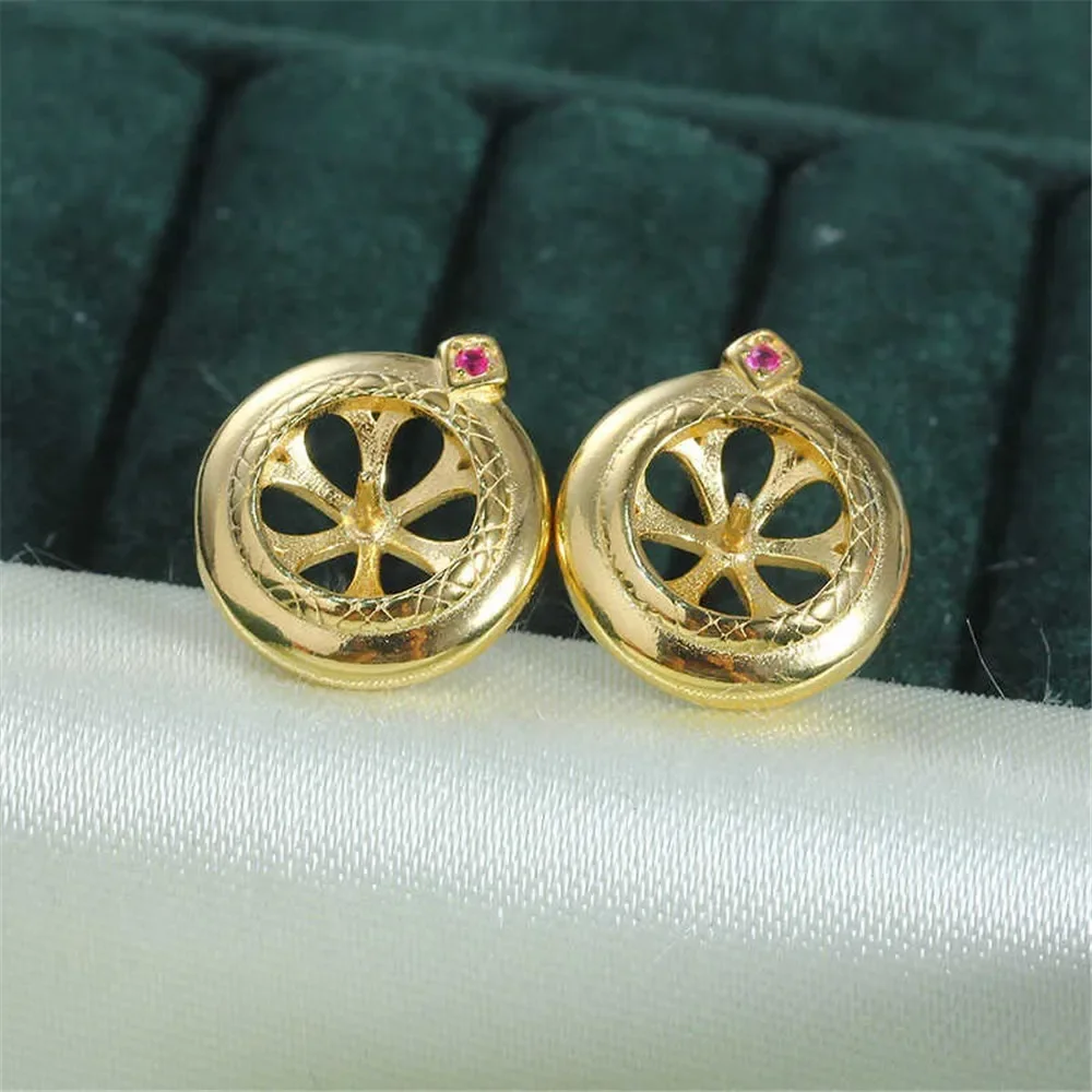 S925 Sterling Silver Pearl Earring Settings DIY Jewelry Making Supplies Blank Earring Posts for Handcrafted Accessories No Pearl