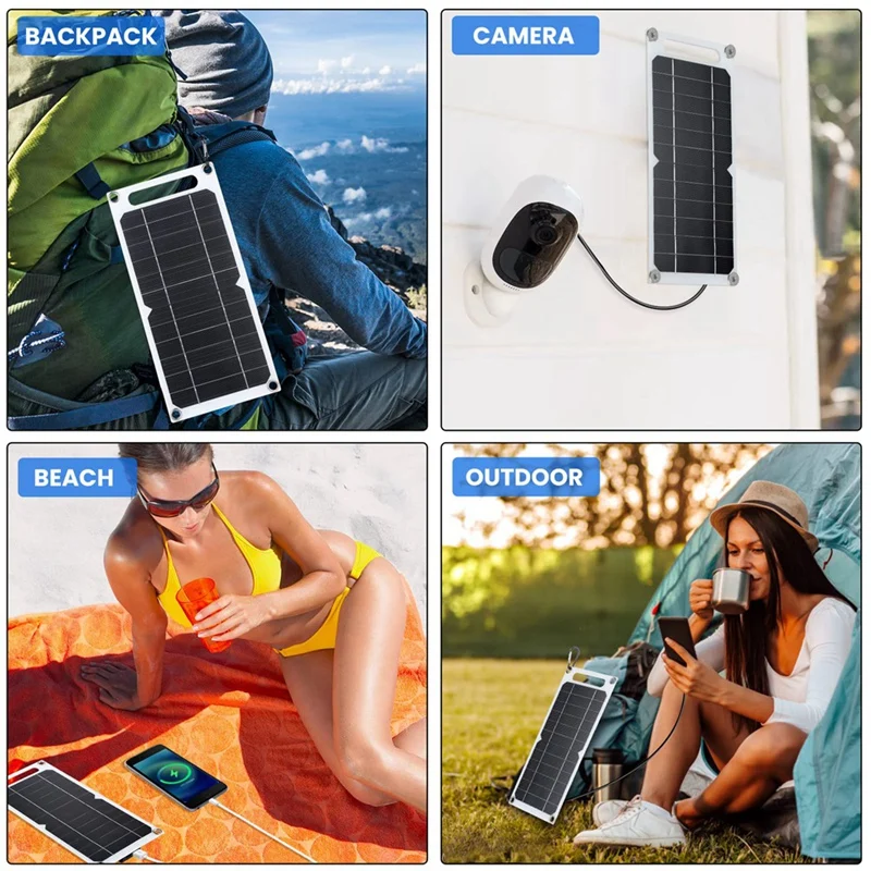 AT82-6W Solar Panel USB Solar Cell Outdoor Hike Battery Charger System Solar Panel Kit For Mobile Phone Power Bank Watch