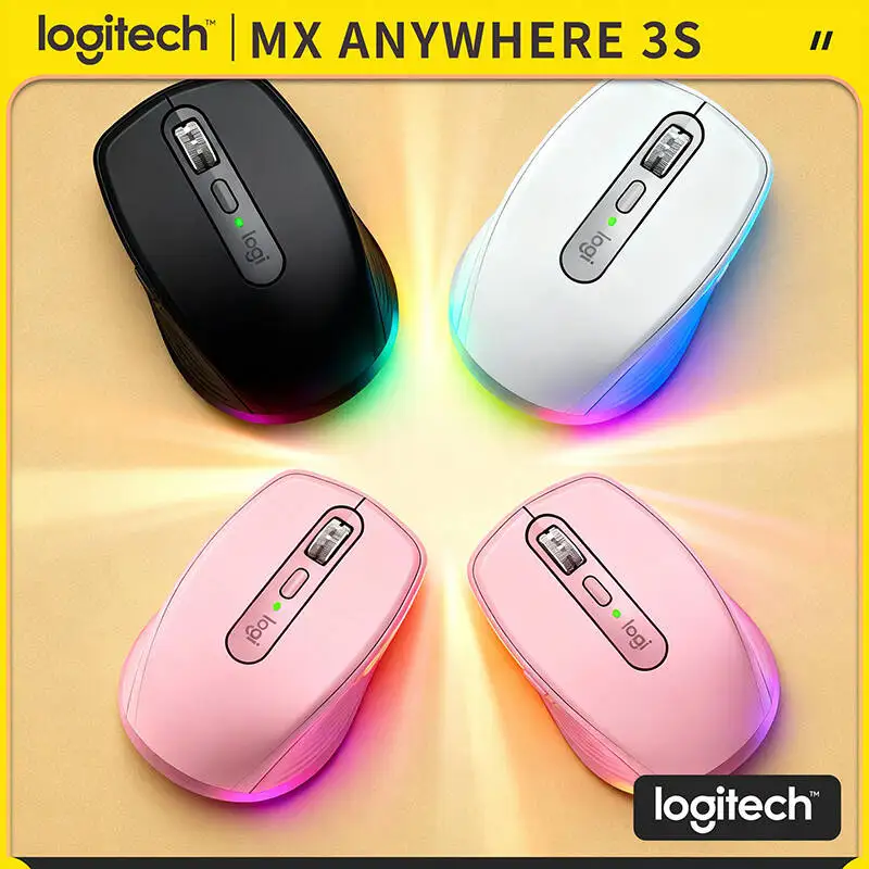 

Компактная мышь Logitech MX Anywhere 3S, эргономичный дизайн, перезаряжаемая, с быстрым прокруткой для портативных ПК Mac
