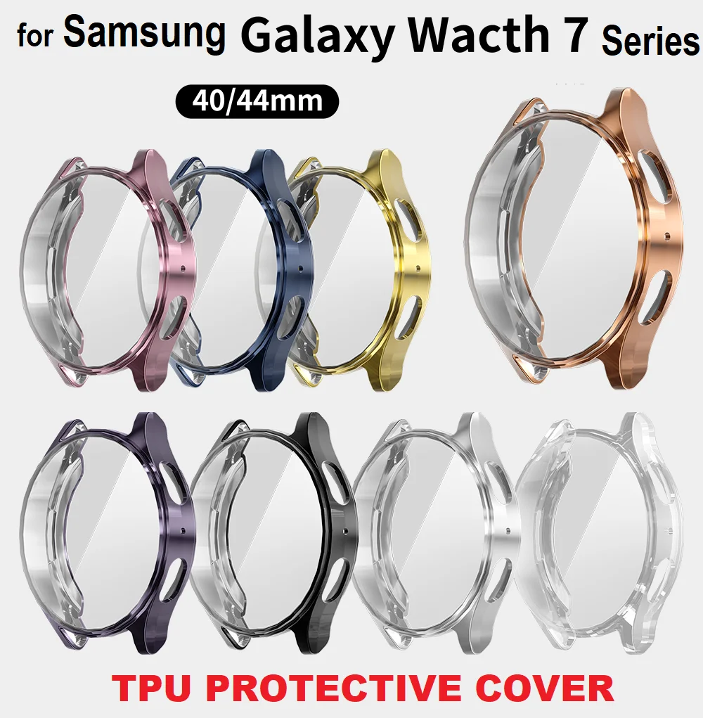 30PCS Smart Watch Protective Cover for Samsung Galaxy Watch 7 40mm 44mm Soft TPU Bumper Frame Full Screen Protection Case