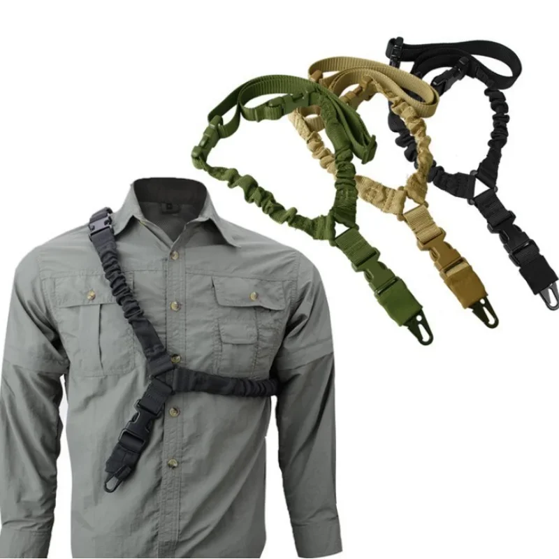 

Shot Gun Belt Hunting Accessories Tactical Gear Tactical Single Point Gun Sling Shoulder Strap Rifle Rope Belt with Metal Buckle