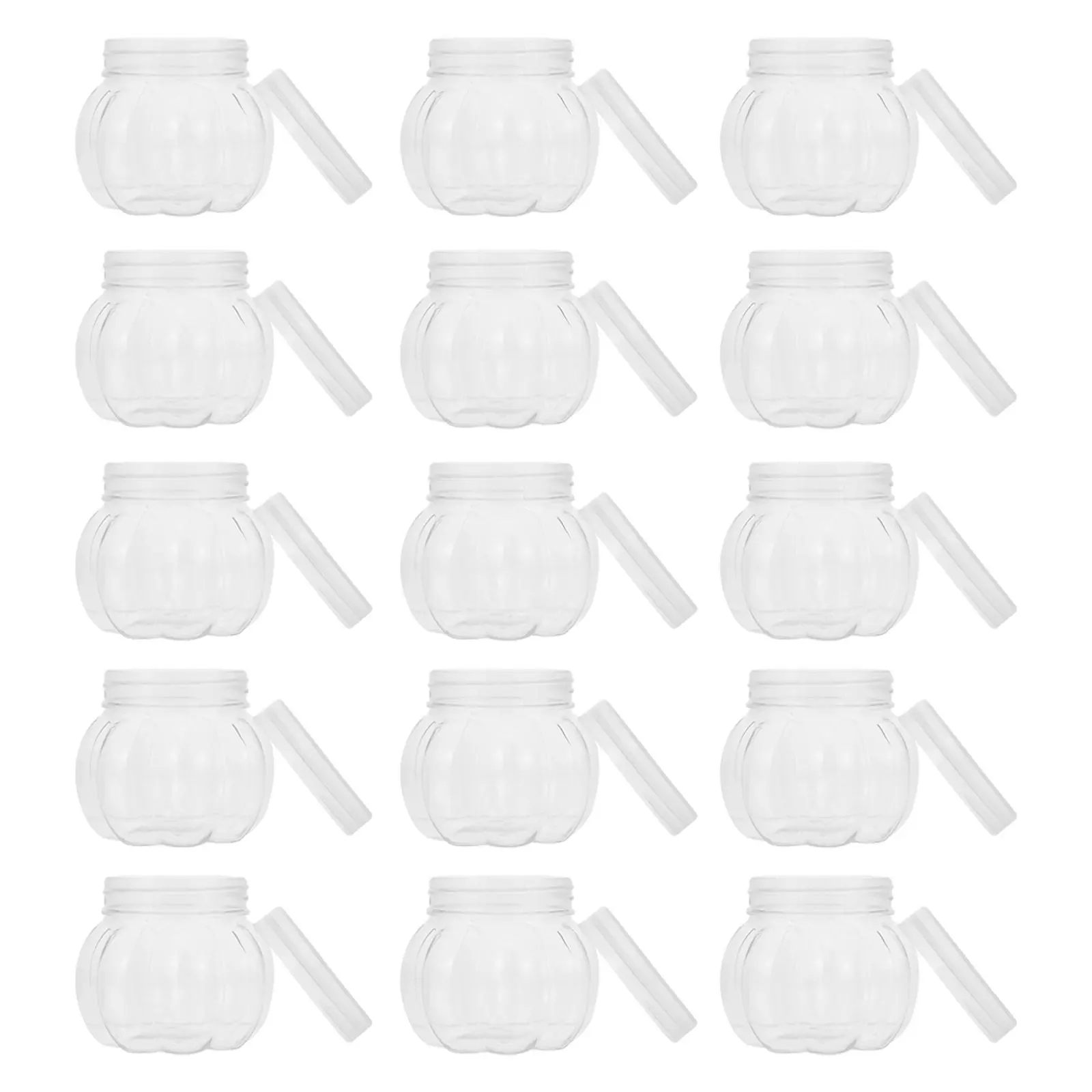 24Pcs Transparent Pumpkin Candy Jar Plastic 150Ml Clear Candy Storage Container for Party Table Snacks Organization