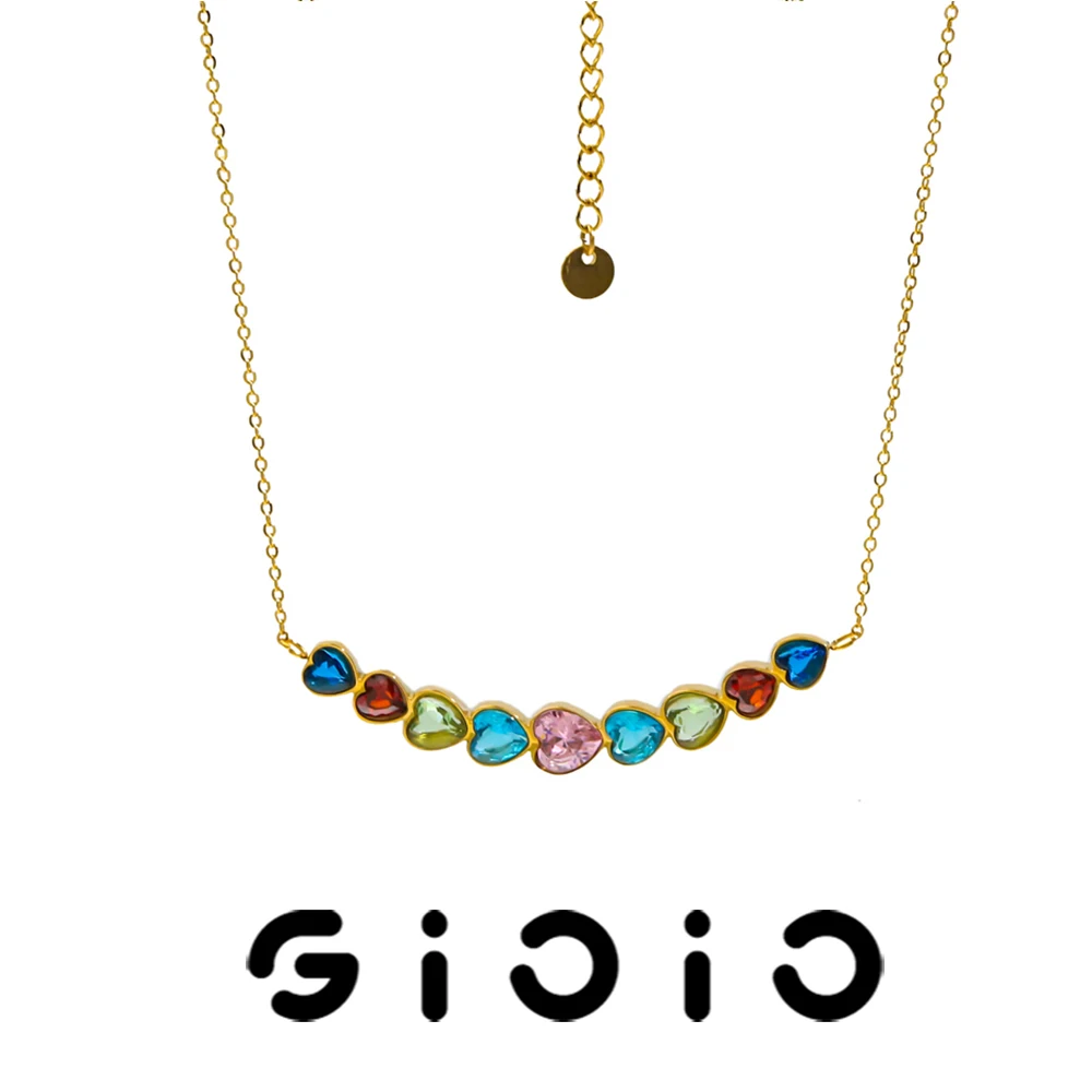 

GIOIO Metal Chain Necklace For Woman’s Fashion Jewelry Stainless Steel Pendant Necklaces Suitable Banquet Birthday Daily Gifts