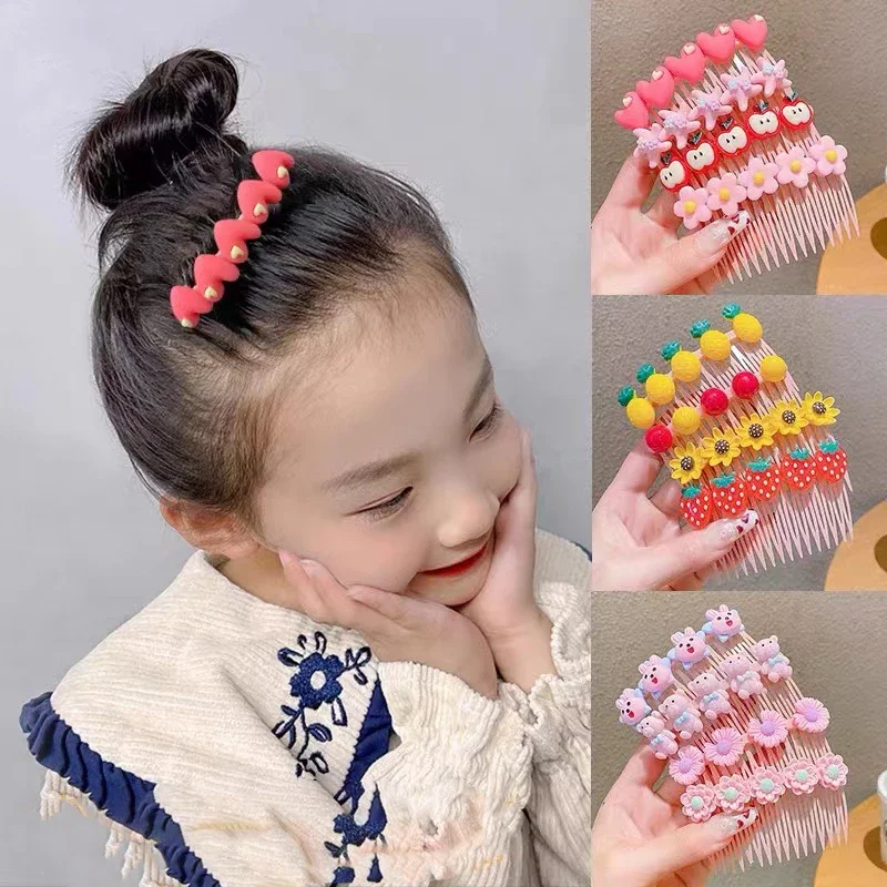 Cute Kawaii Girls Hair Clips Comb Costume Scrunchie Cartoon Bangs Headwear Headband Clothes for Baby Children Kids Accessories