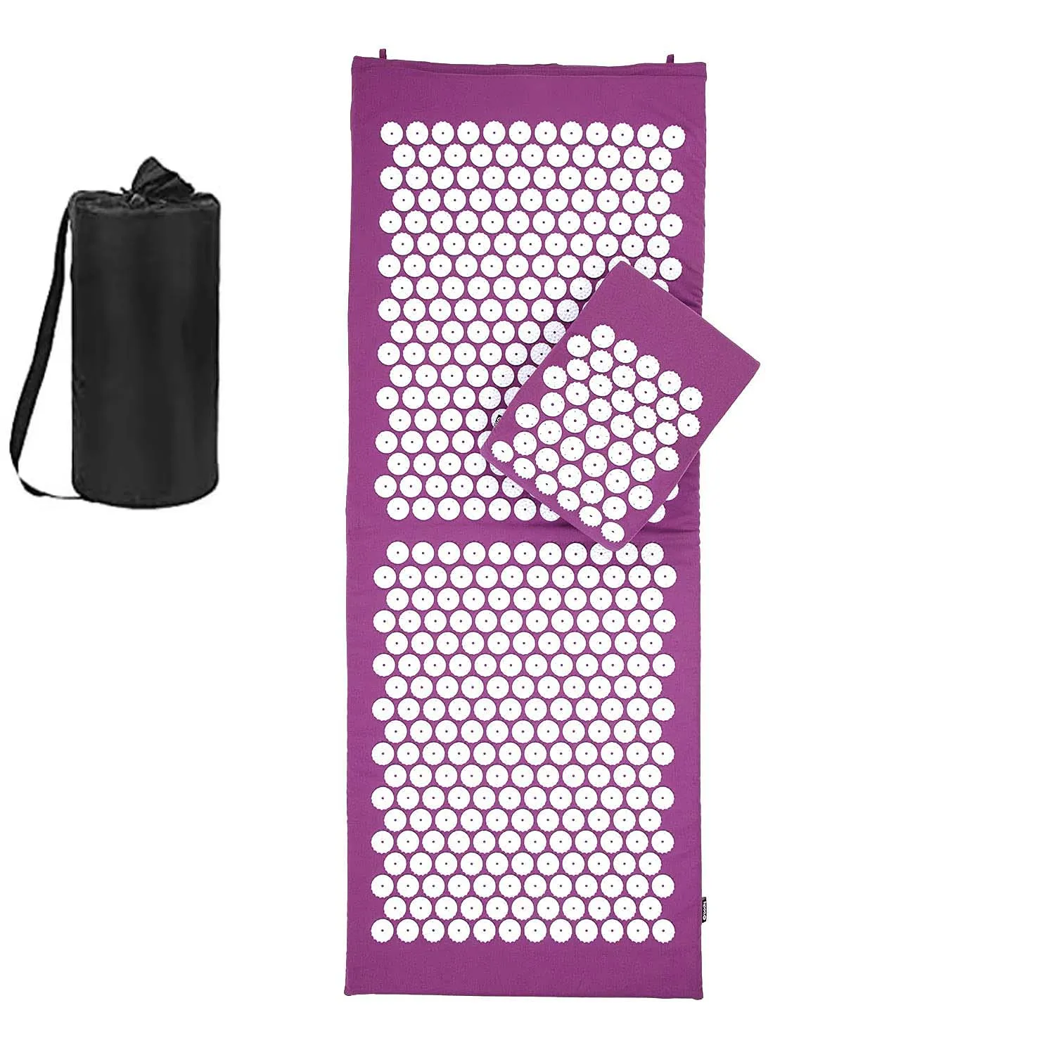 Acupressure Massage Mat Multi‑Purpose Yoga Meditation Cushion Foot Back Head Acupoint Stimulation Pad for Body Relaxation