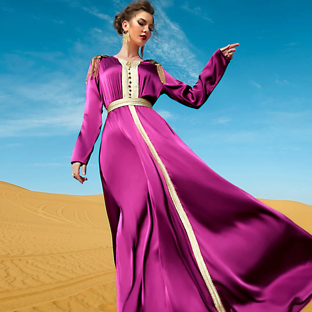 عباية فاخرة عيد رمضان فستان نسائي إسلامي دبي حفلة تركيا قفطان مغربي رداء أفريقي ماكسي فستان سهرة رسمي