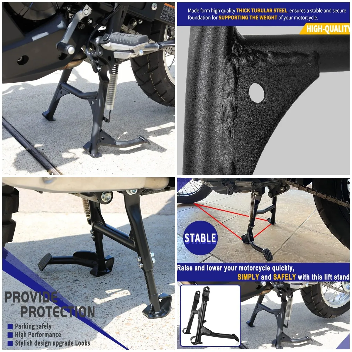 

Steel Center Kickstand for Versys X300 X250 2017-2025 Compatible Parking Stand Foot Support
