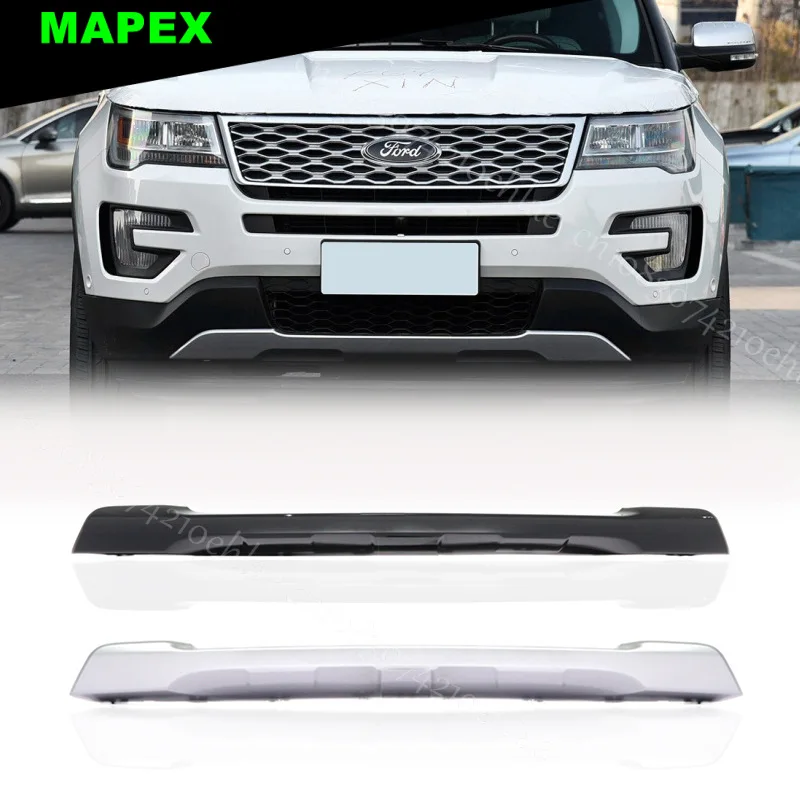 Front Lower Bumper Skid Plate Glossy Black For 2016-2017 Ford Explorer