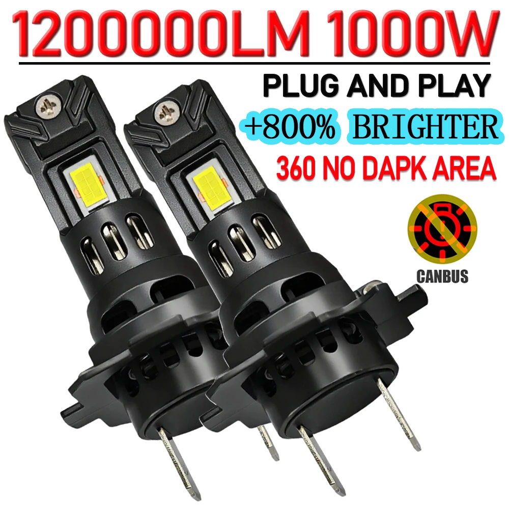 H7 LED Bulbs Car Headlight CANBUS High Power Spotlight Fog Lamp 1 : 1 Halogen Design Auto Headlamp 6000K White Light Plug&Play