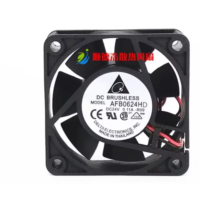 

Delta Electronics AFB0624HD DC 24V 0.11A 60x60x20mm 2-Wire Server Cooling Fan