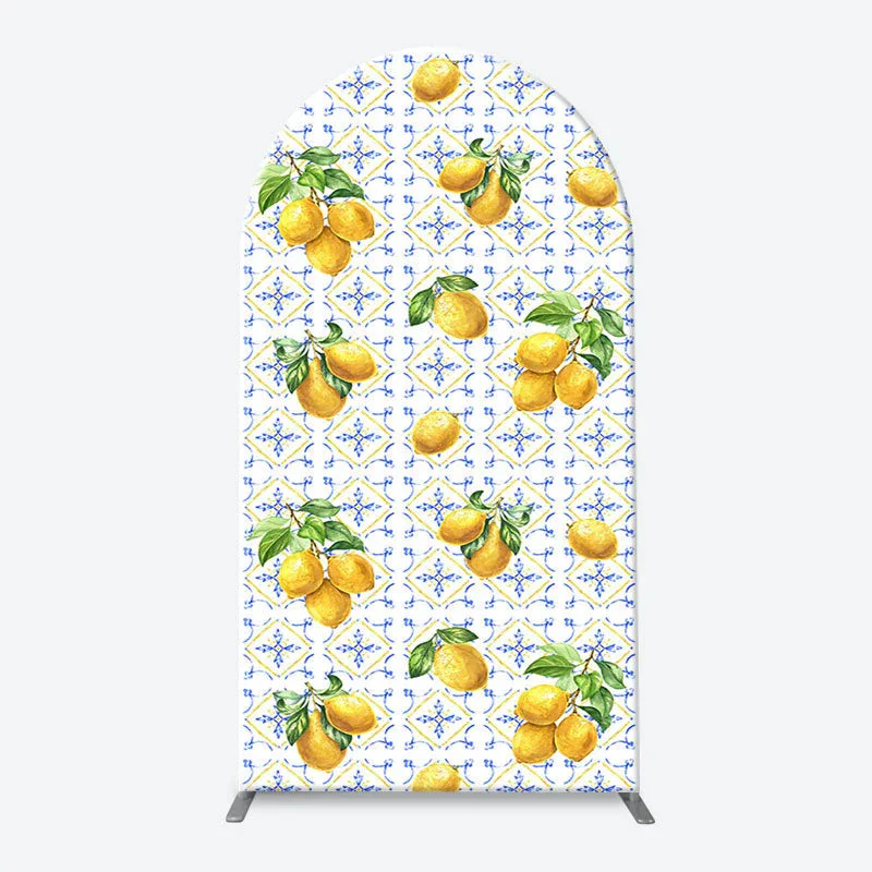 Mediterranean Lemon Bohemia Arch Birthday Backdrop Baby Shower Arched Chiara Wall Panels for Bridal Shower Birthday Wedding