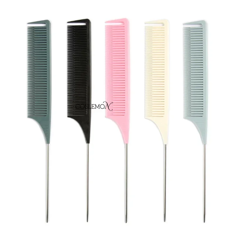 1pcs Hair Comb Plastic Dyeing Highlighting Point-tail Brush Separate Parting Weaving Cutting Hair Care Combs Salon Styling Tool