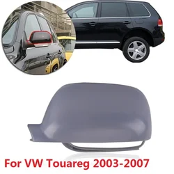 CAPQX For VW Touareg 2003-2007 Outer Rearview Mirror Cover side rear view Cap Shell Base Color (No paint any color)