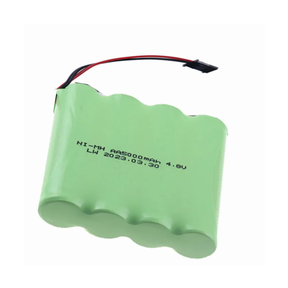 4.8v 5000mah AA Battery Or Charger For Rc toys Cars Tanks Robots Boats Guns Ni-MH AA 4.8v Rechargeable Battery Pack With SM Plug