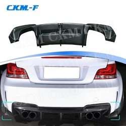 Carbon Fiber Rear Bumper Lip Diffuser Spoiler For BMW 1 Series E82 1M Base Coupe 2 Door 2011 FRP Bumper Protector Plate Body Kit