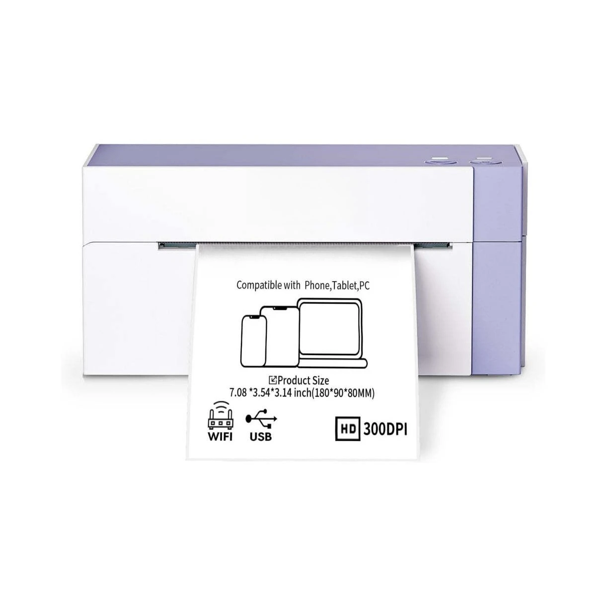Impresora térmica WiFi express, máquina única de superficie electrónica de alta definición, impresión de código de barras multifunción