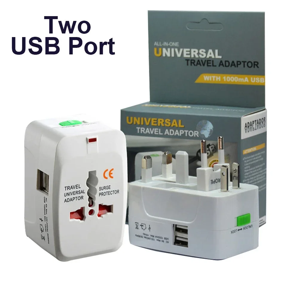 

CE Multifuntion 5V 1A Universal Travel Adapter Plug USB AC Charger for AU US UK EU Converter Plug Adaptor White Black 931