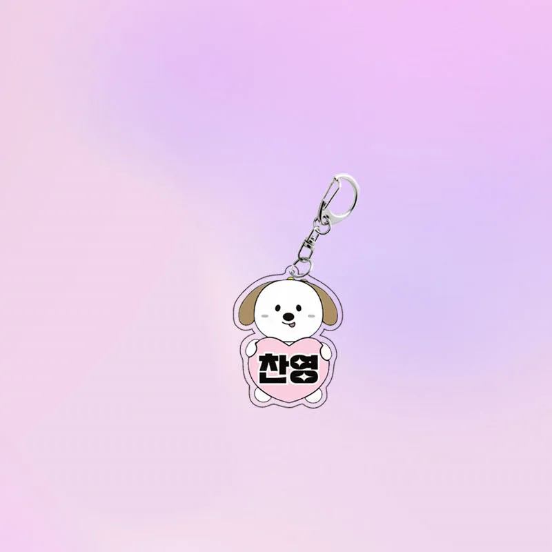 KPOP RIIZE Cartoon Figure Print Acrylic Keyring Anton Sohee Wonbin Eunseok Fashion Keychains Backpack Key Accessories Fans Gifts