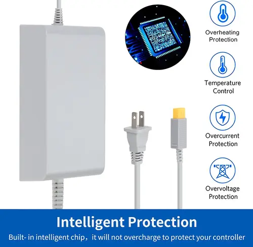 Imagen 2 del producto Nuevo para Nintendo Wii UConsol adaptador 100-240V 15V 5A fuente de alimentación de pared para el hogar adaptador de cargador de CA consola de enchufe UE/EE. UU.