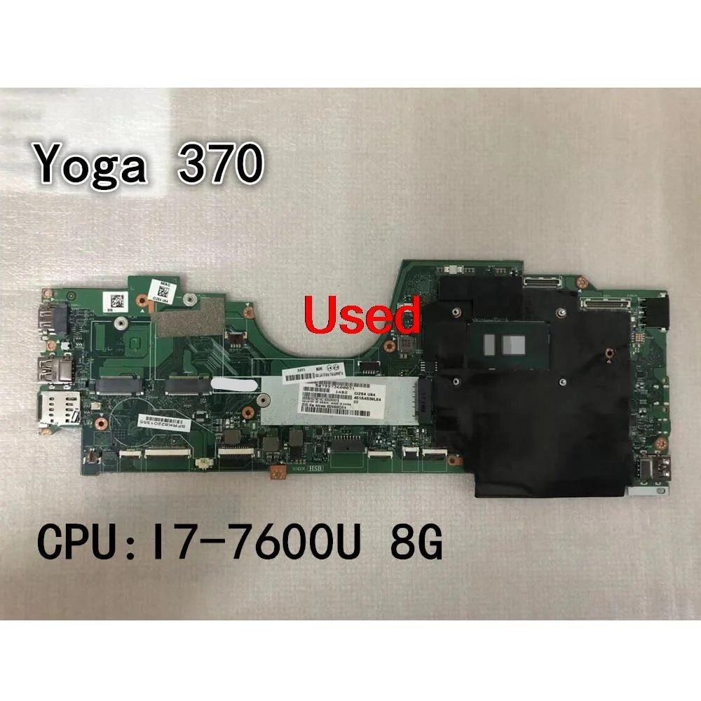 Used for Lenovo ThinkPad Yoga 370 Laptop Motherboard main board CPU I7-7600U  8GB FRU 01HY153 01HY155