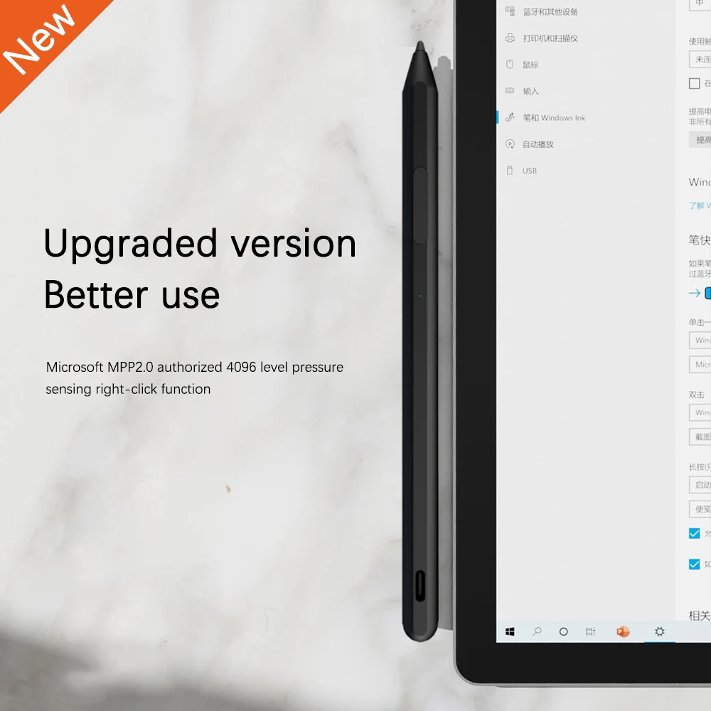 Stylus Pen for Microsoft Surface Pro 9 8 7 6 5 USB-C Charging 4096 Pressure Sensitivity Touch Pen for surface Stylus pen 2.0