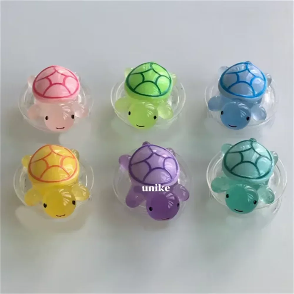 25 قطعة من السلحفاة الكرتونية المضيئة 25 قطعة حامل حلقة السلحفاة المضيئة اللطيفة