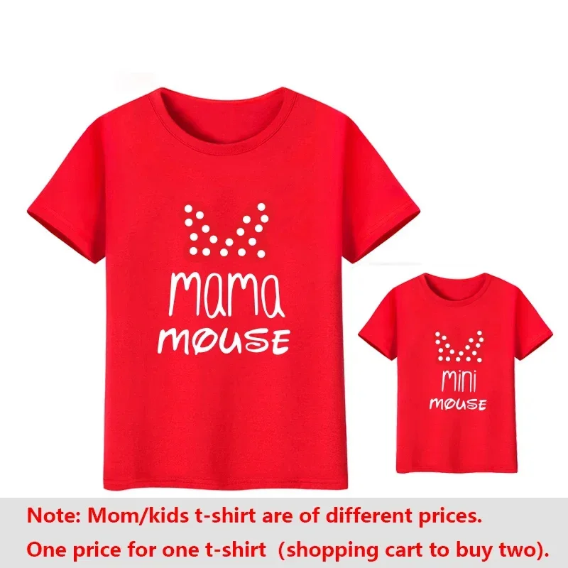 Mother kids Tshirt MAMA & MINI mommy and daughter matching clothes baby girl clothes Fashion cotton family T Shirt Short Sleeve